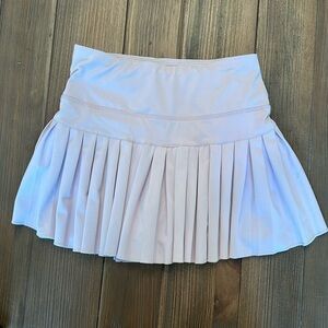 Gold Hinge Pale Pink Pleated Tennis Skirt